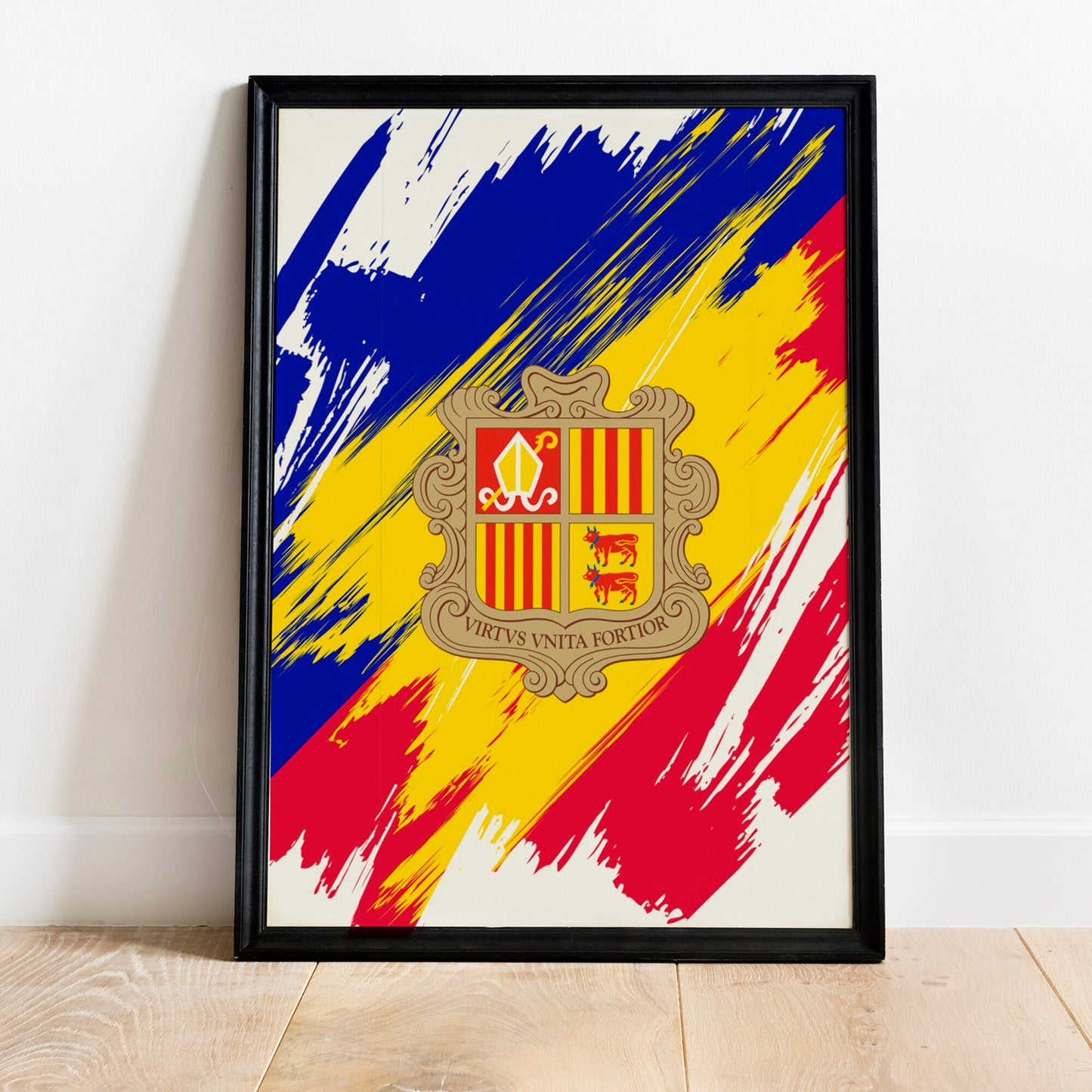 Andorra Flag Print | Andorra Poster | Andorra Wall art print | Andorra Home Decoration | Unframed