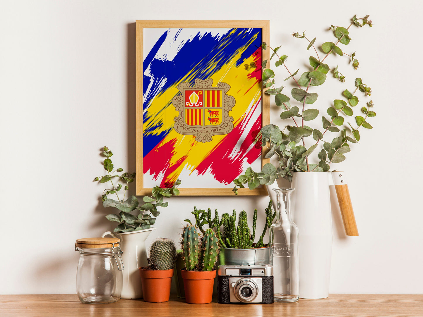 Andorra Flag Print | Andorra Poster | Andorra Wall art print | Andorra Home Decoration | Unframed