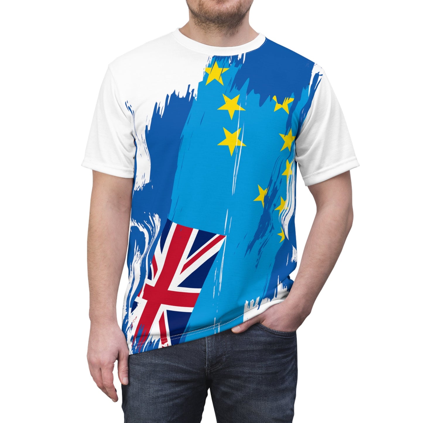 Tuvalu Flag T-shirt | Tuvalu T-shirt | All over print Unisex T-shirt with Tuvalu Flag