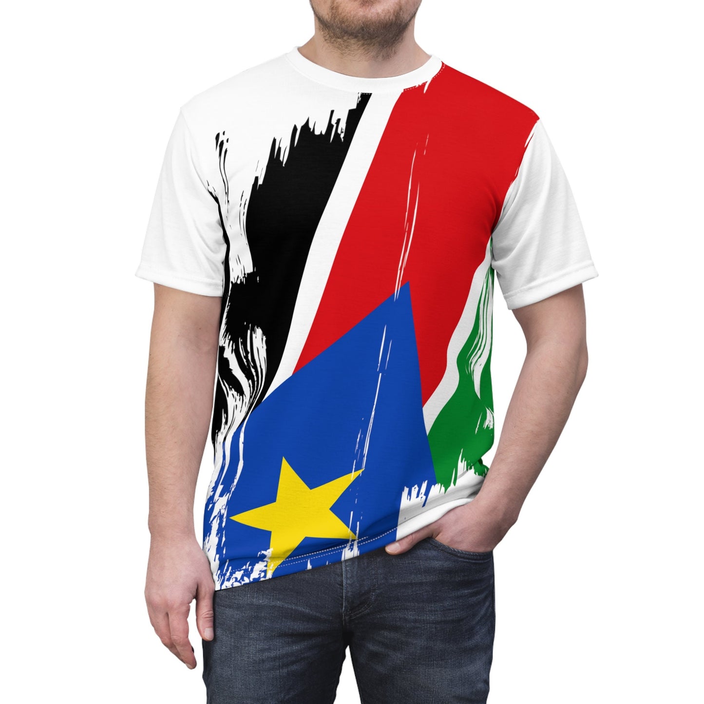 South Sudan Flag T-shirt | South Sudan T-shirt | All over print Unisex T-shirt with South Sudan Flag