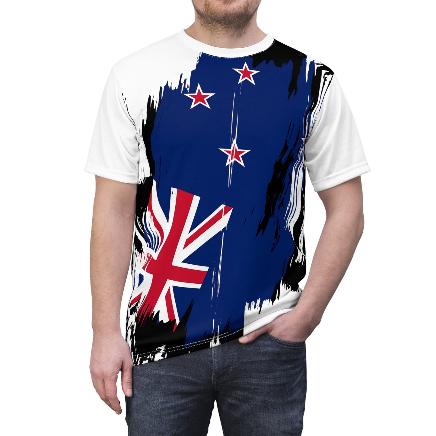 New Zealand Flag T-shirt | New Zealand T-shirt | All over print Unisex T-shirt with New Zealand Flag