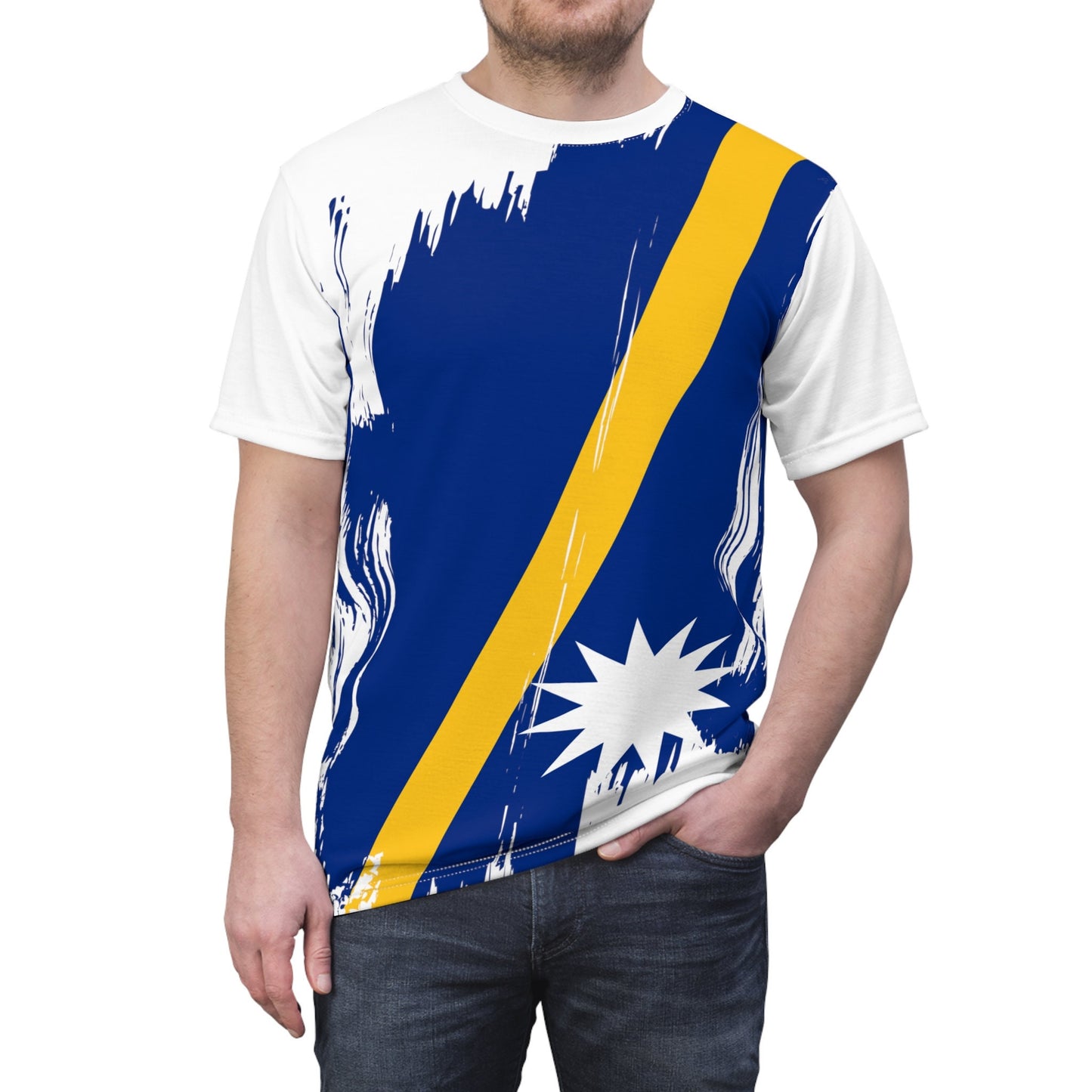 Nauru Flag T-shirt | Nauru T-shirt | All over print Unisex T-shirt with Nauru Flag