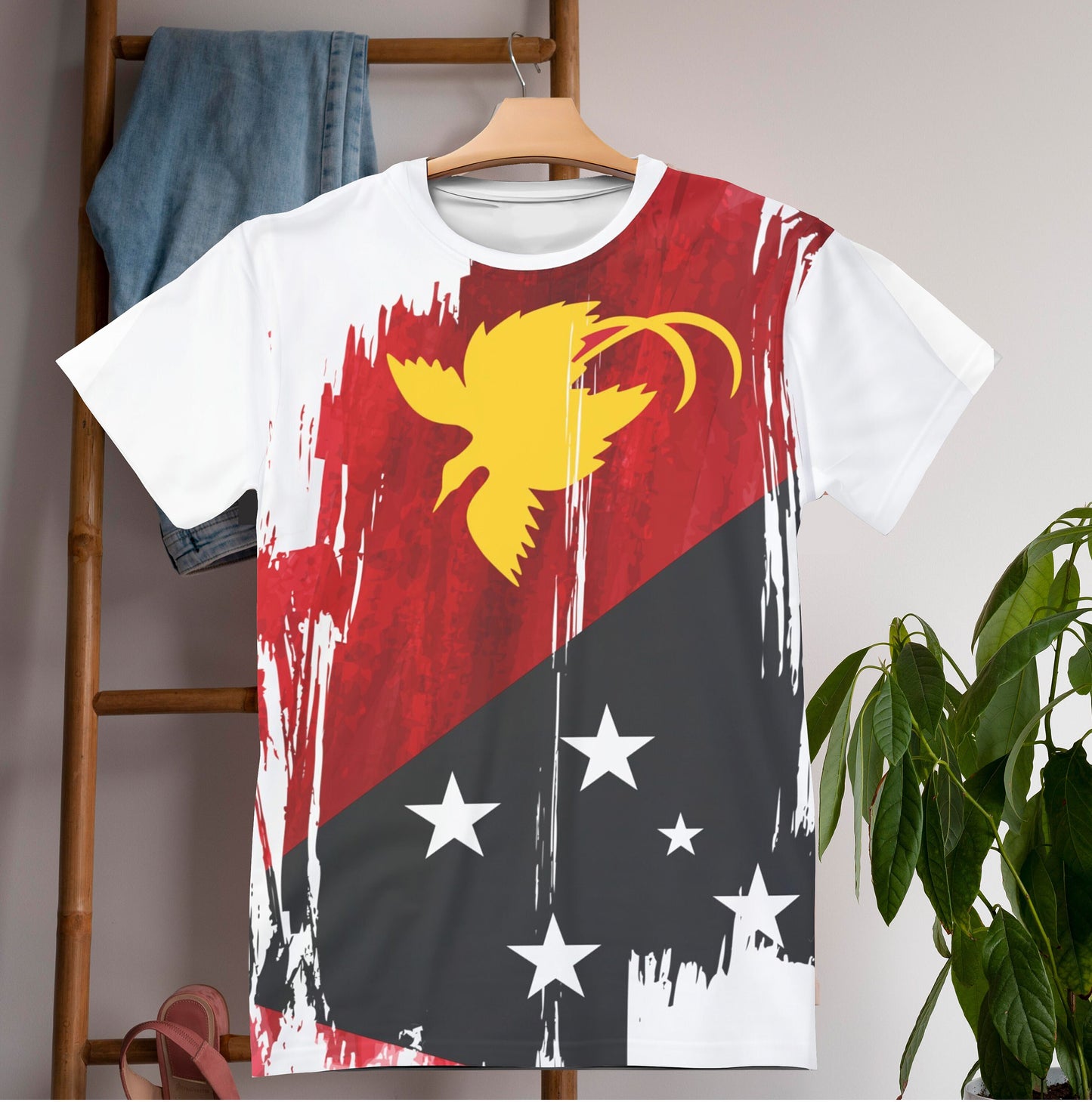 Papua New Guinea Flag T-shirt | Papua New Guinea T-shirt | All over print Unisex T-shirt with Papua New Guinea Flag