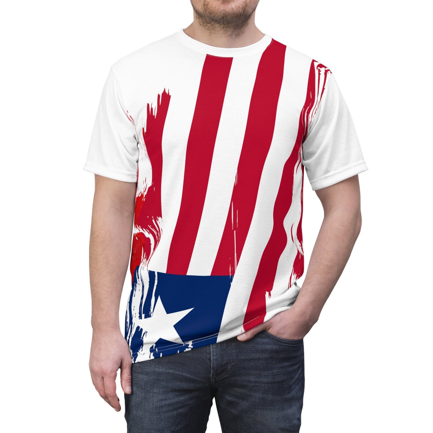 Liberia Flag T-shirt | Liberia T-shirt | All over print Unisex T-shirt with Liberia Flag