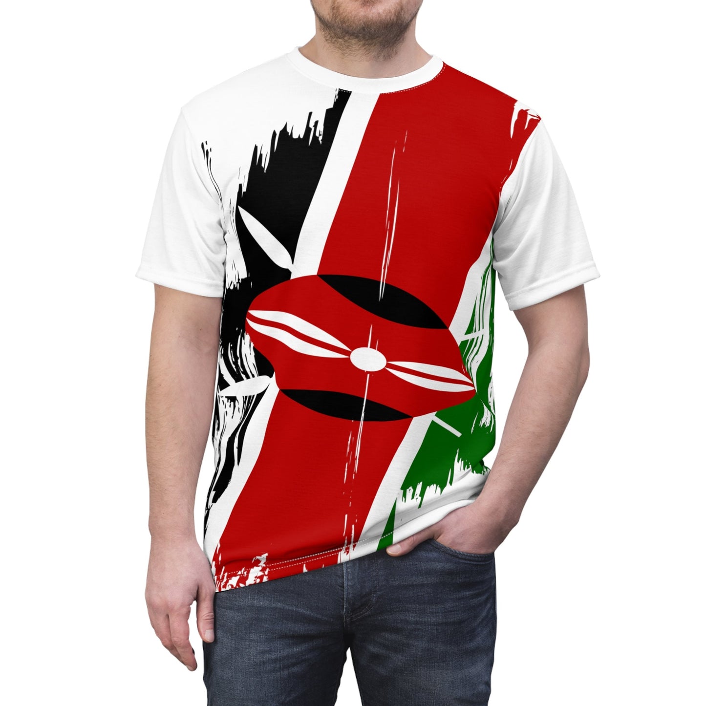 Kenya Flag T-shirt | Kenya T-shirt | All over print Unisex T-shirt with Kenya Flag