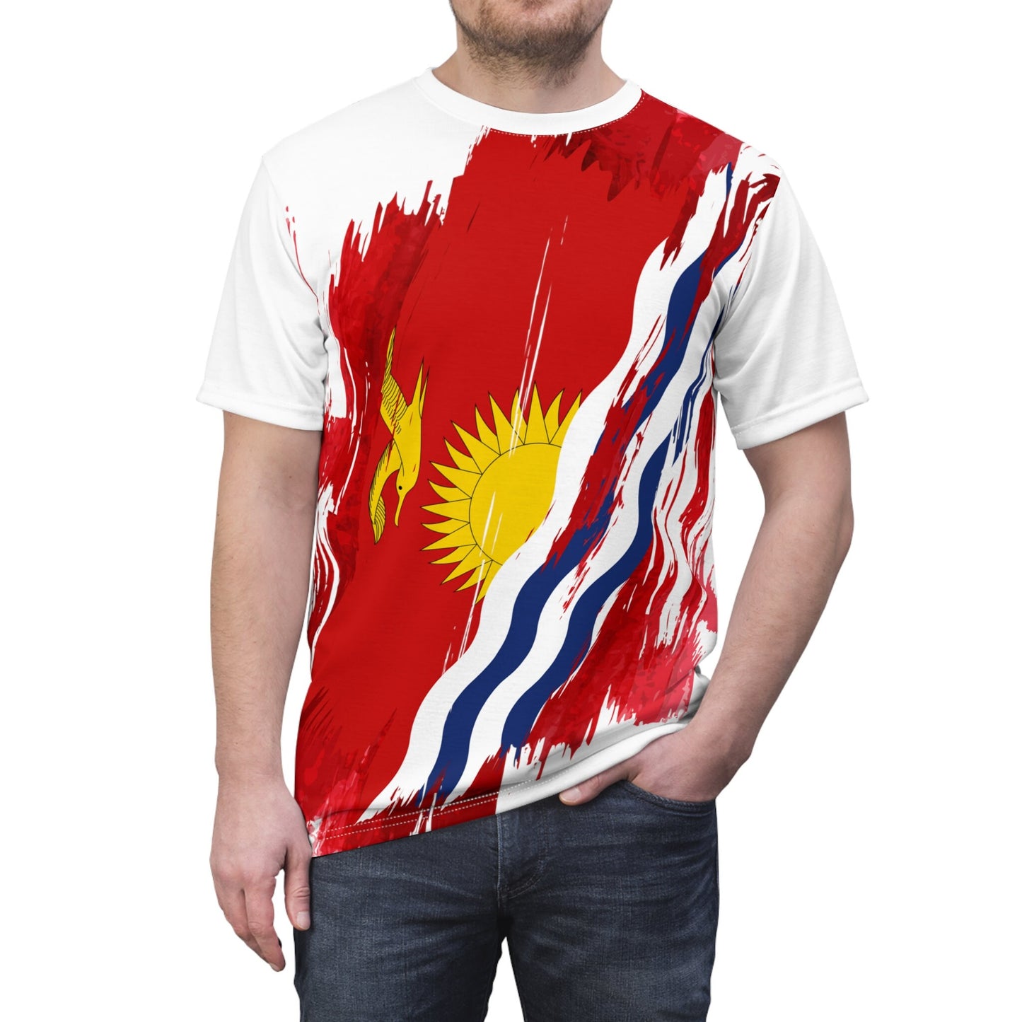 Kiribati Flag T-shirt | Kiribati T-shirt | All over print Unisex T-shirt with Kiribati Flag