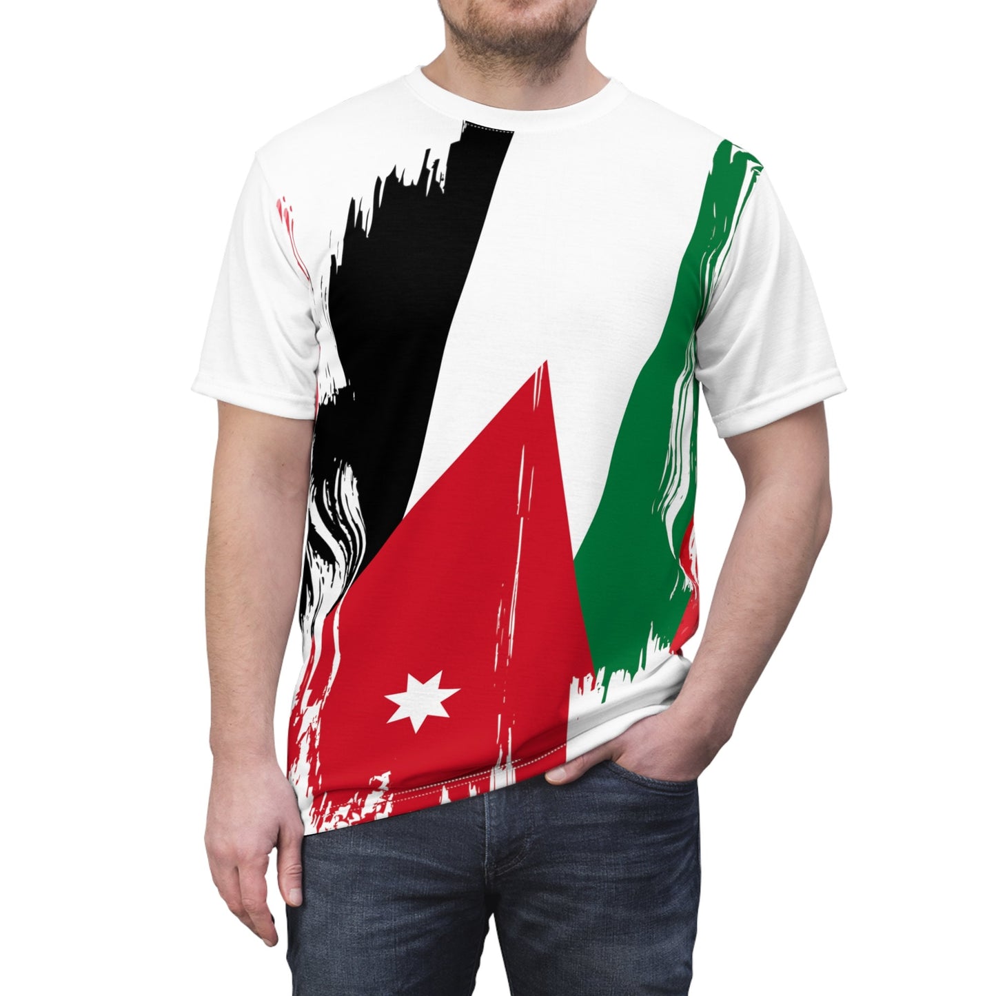 Jordan Flag T-shirt | Jordan T-shirt | All over print Unisex T-shirt with Jordan Flag