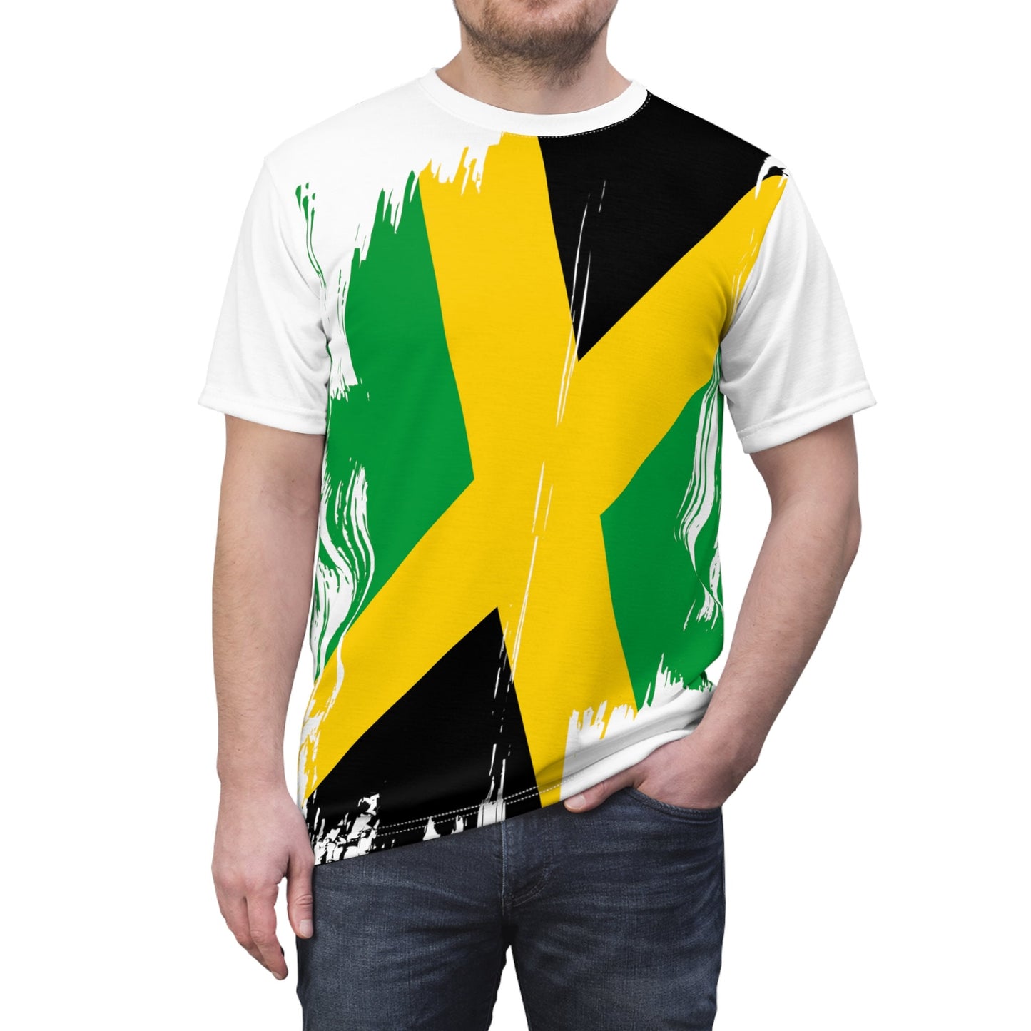 Jamaica Flag T-shirt | Jamaica T-shirt | All over print Unisex T-shirt with Jamaica Flag