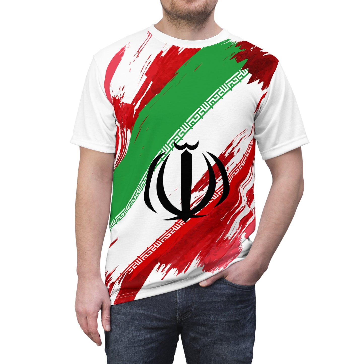 Iran Flag T-shirt | Iran T-shirt | All over print Unisex T-shirt with Iran Flag