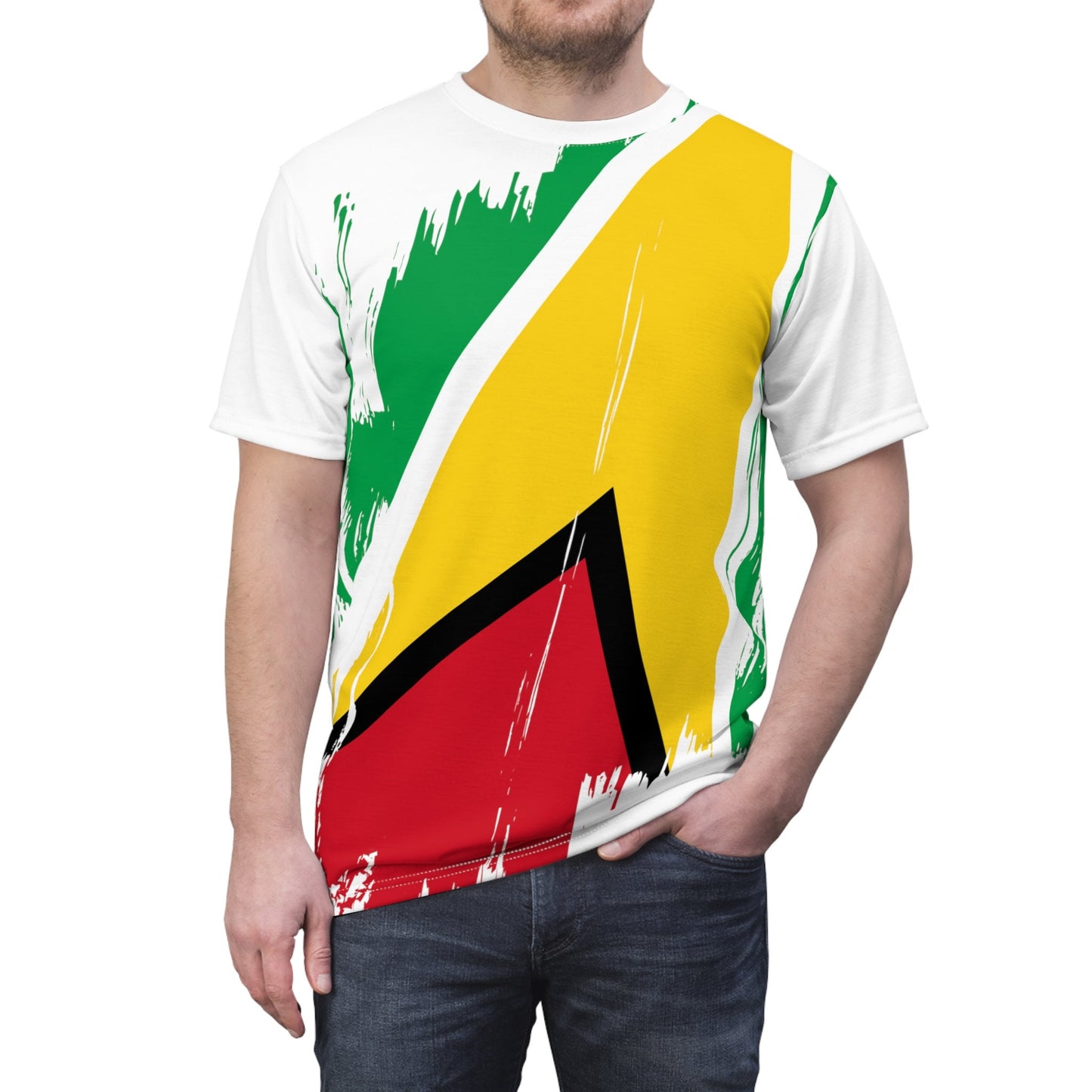 Guyana Flag T-shirt | Guyana T-shirt | All over print Unisex T-shirt with Guyana Flag