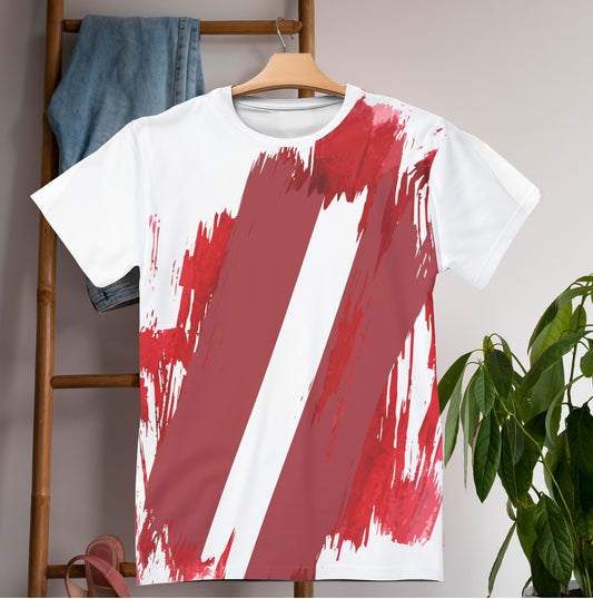 Latvia Flag T-shirt | Latvia T-shirt | All over print Unisex T-shirt with Latvia Flag