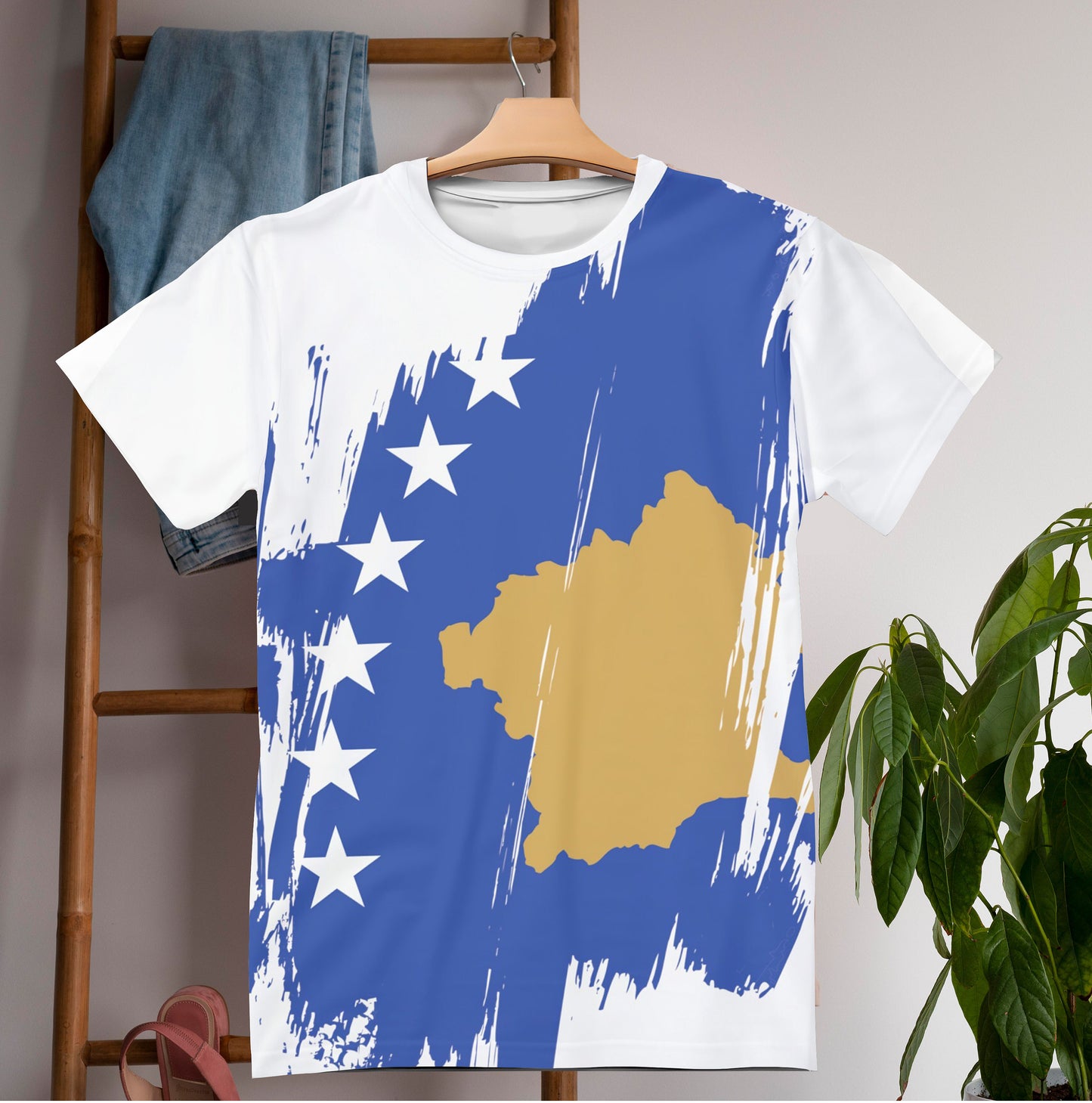Kosovo Flag T-shirt | Kosovo T-shirt | All over print Unisex T-shirt with Kosovo Flag