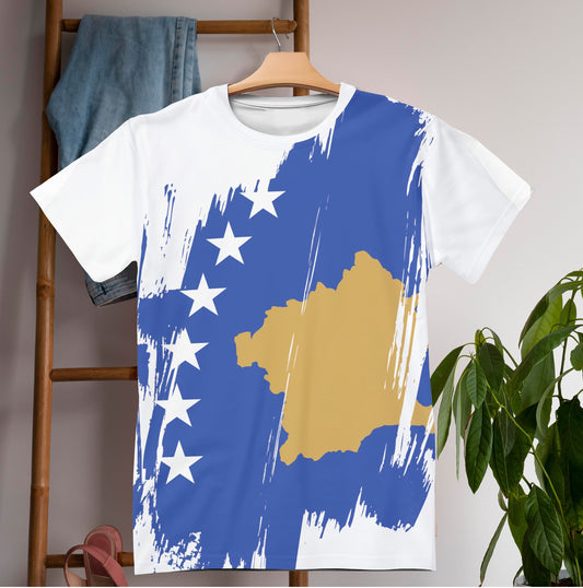 Kosovo Flag T-shirt | Kosovo T-shirt | All over print Unisex T-shirt with Kosovo Flag