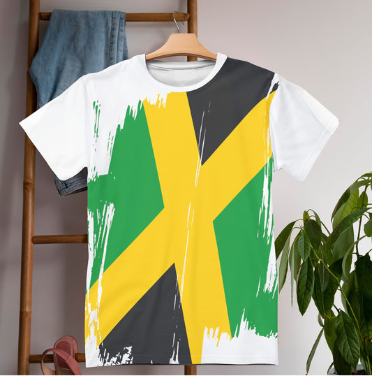 Jamaica Flag T-shirt | Jamaica T-shirt | All over print Unisex T-shirt with Jamaica Flag