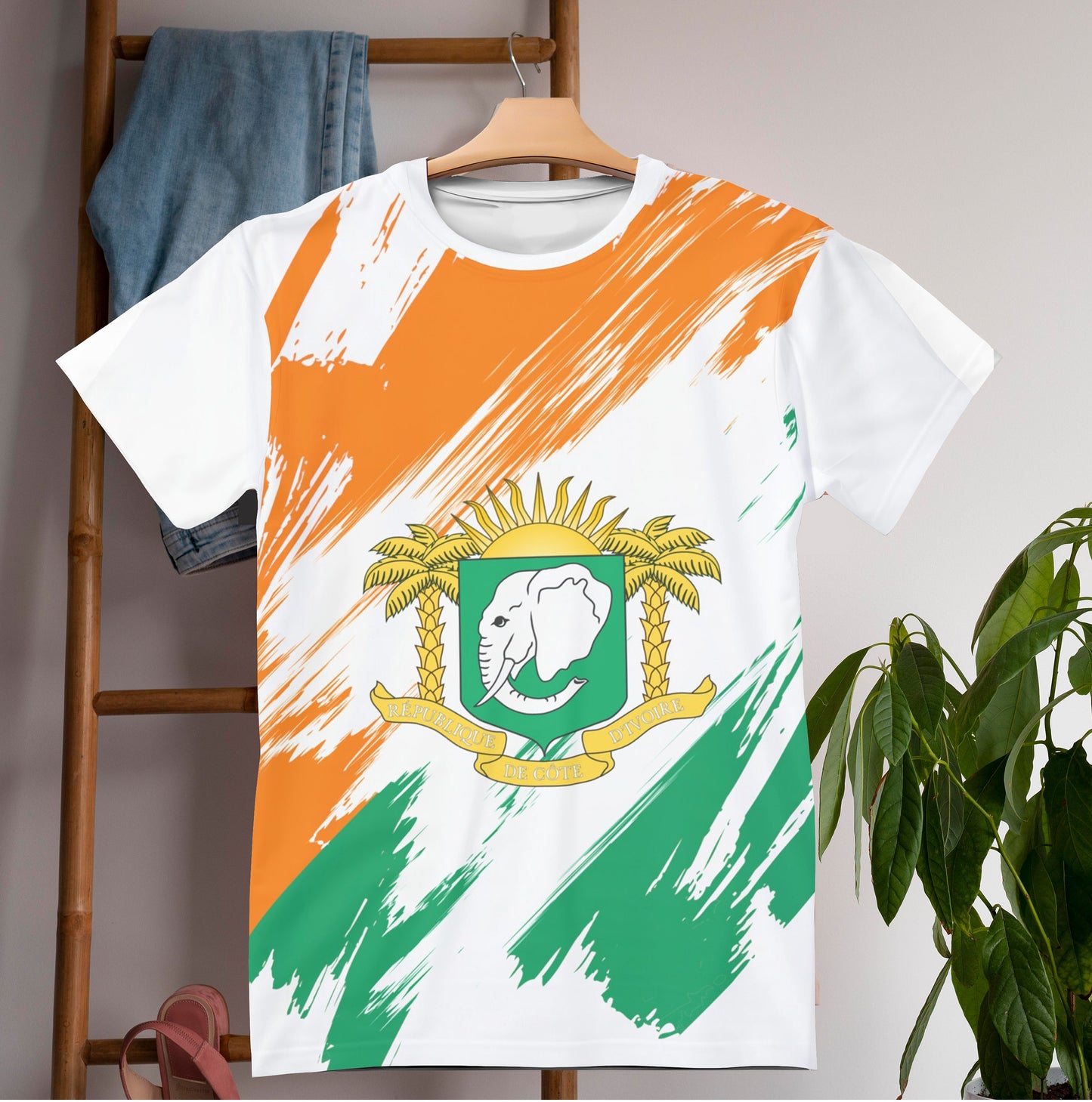 Ivory Coast Flag T-shirt | Ivory Coast T-shirt | All over print Unisex T-shirt with Ivory Coast Flag
