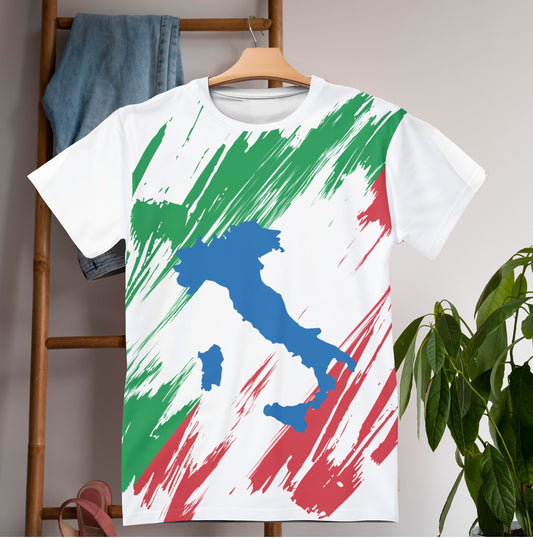Italy Flag T-shirt | Italy T-shirt | All over print Unisex T-shirt with Italy Flag