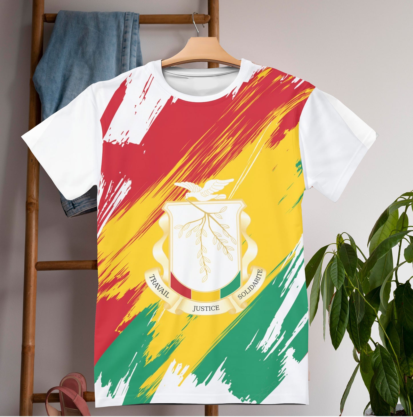 Guinea-Bissau Flag T-shirt | Guinea-Bissau T-shirt | All over print Unisex T-shirt with Guinea-Bissau Flag