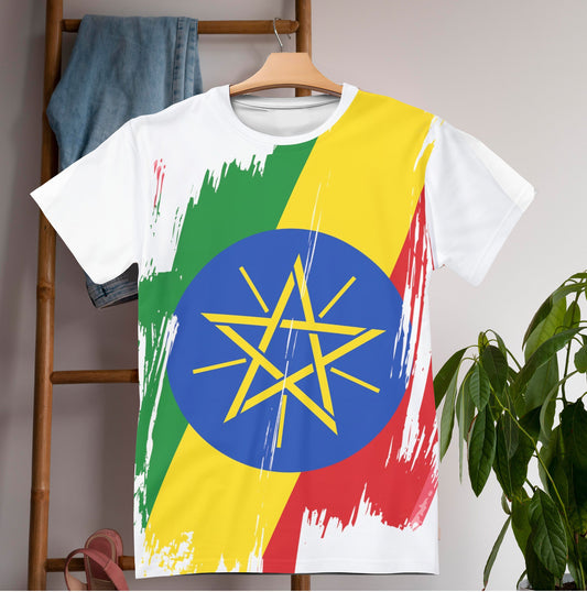 Ethiopia Flag T-shirt | Ethiopia T-shirt | All over print Unisex T-shirt with Ethiopia Flag