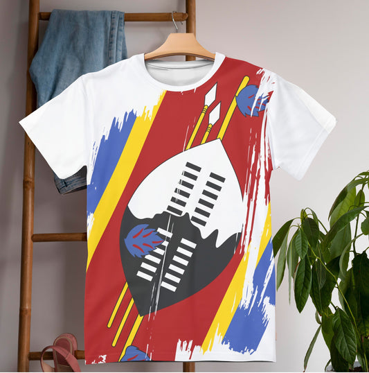 Eswatini  Flag T-shirt | Eswatini  T-shirt | All over print Unisex T-shirt with Eswatini  Flag