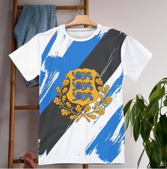 Estonia Flag T-shirt | Estonia T-shirt | All over print Unisex T-shirt with Estonia Flag