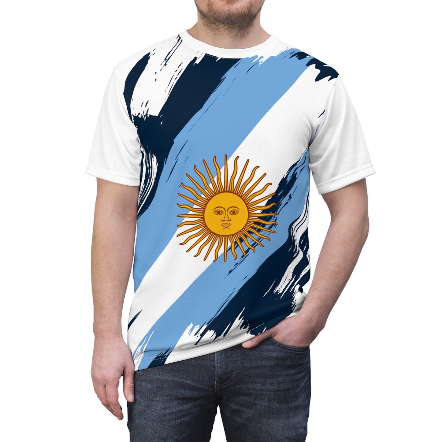 Argentina Flag T-shirt | Argentina T-shirt | All over print Unisex T-shirt with Argentina Flag