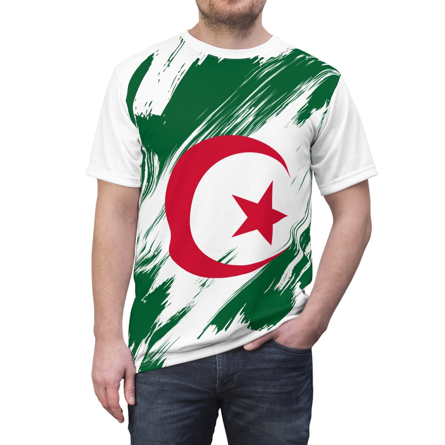 Algeria Flag T-shirt | Algeria T-shirt | All over print Unisex T-shirt with Algeria Flag