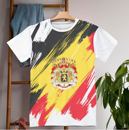 Belgium Flag T-shirt | Belgium T-shirt | All over print Unisex T-shirt with Belgium Flag