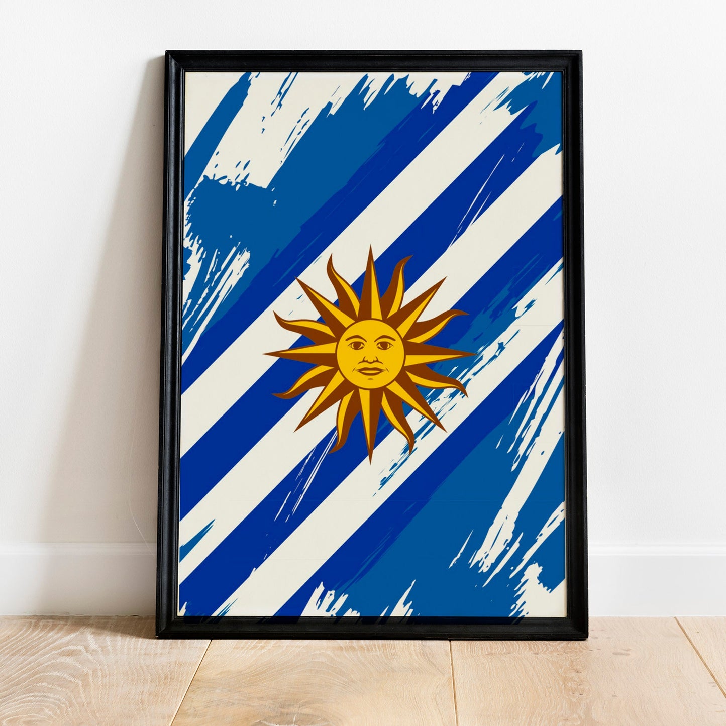 Uruguay Flag Print | Uruguay Poster | Uruguay Wall art print | Uruguay Home Decoration | Unframed