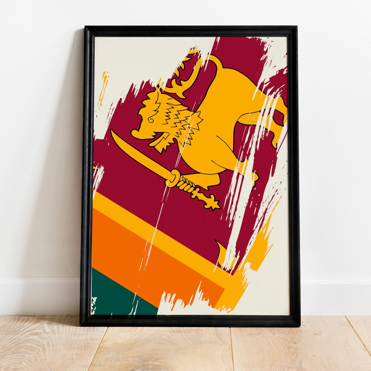 Sri Lanka Flag Print | Sri Lanka Poster | Sri Lanka Wall art print | Sri Lanka Home Decoration | Unframed