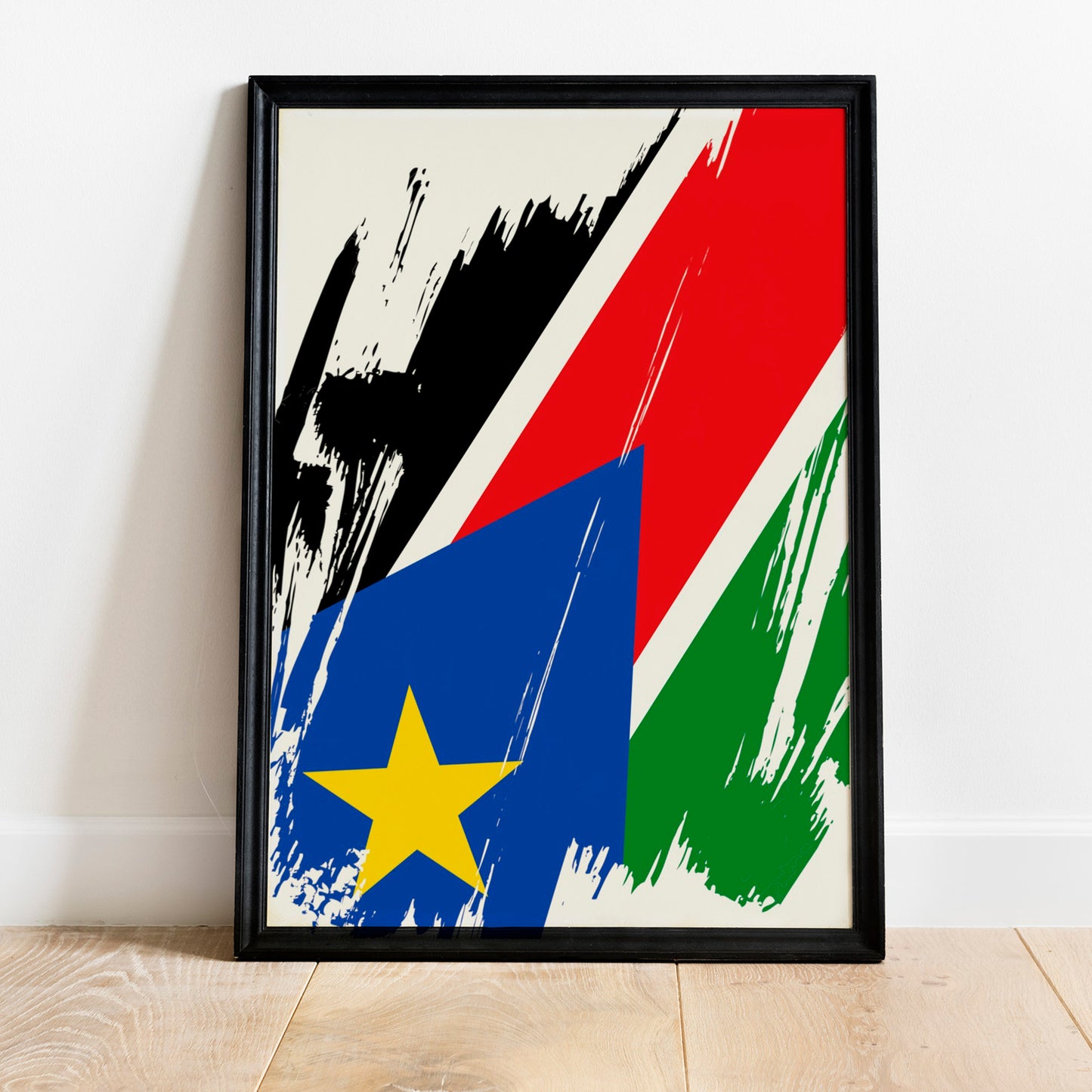 South Sudan Flag Print | South Sudan Poster | South Sudan Wall art print | South Sudan Home Decoration | Unframed