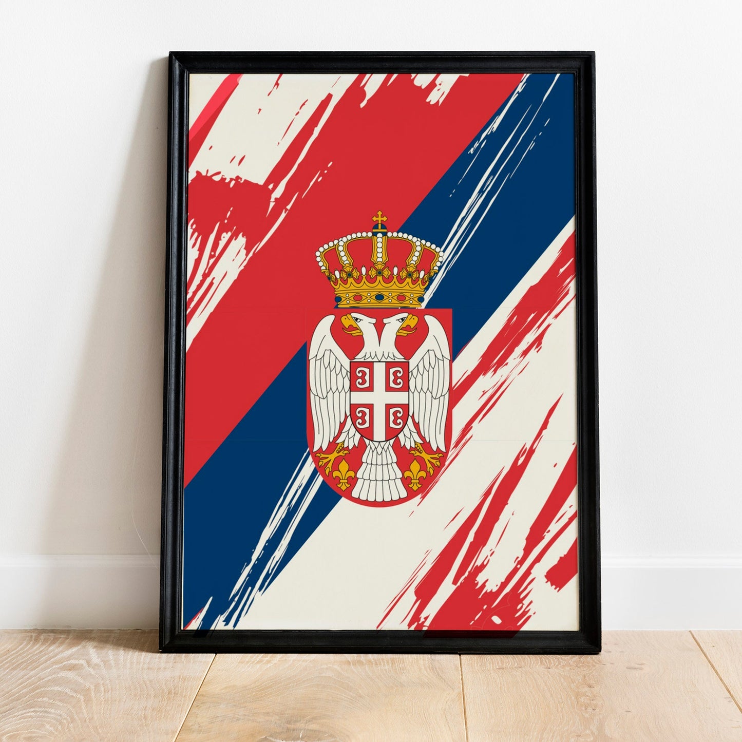 Serbia Flag Print | Serbia Poster | Serbia Wall art print | Serbia Home Decoration | Unframed