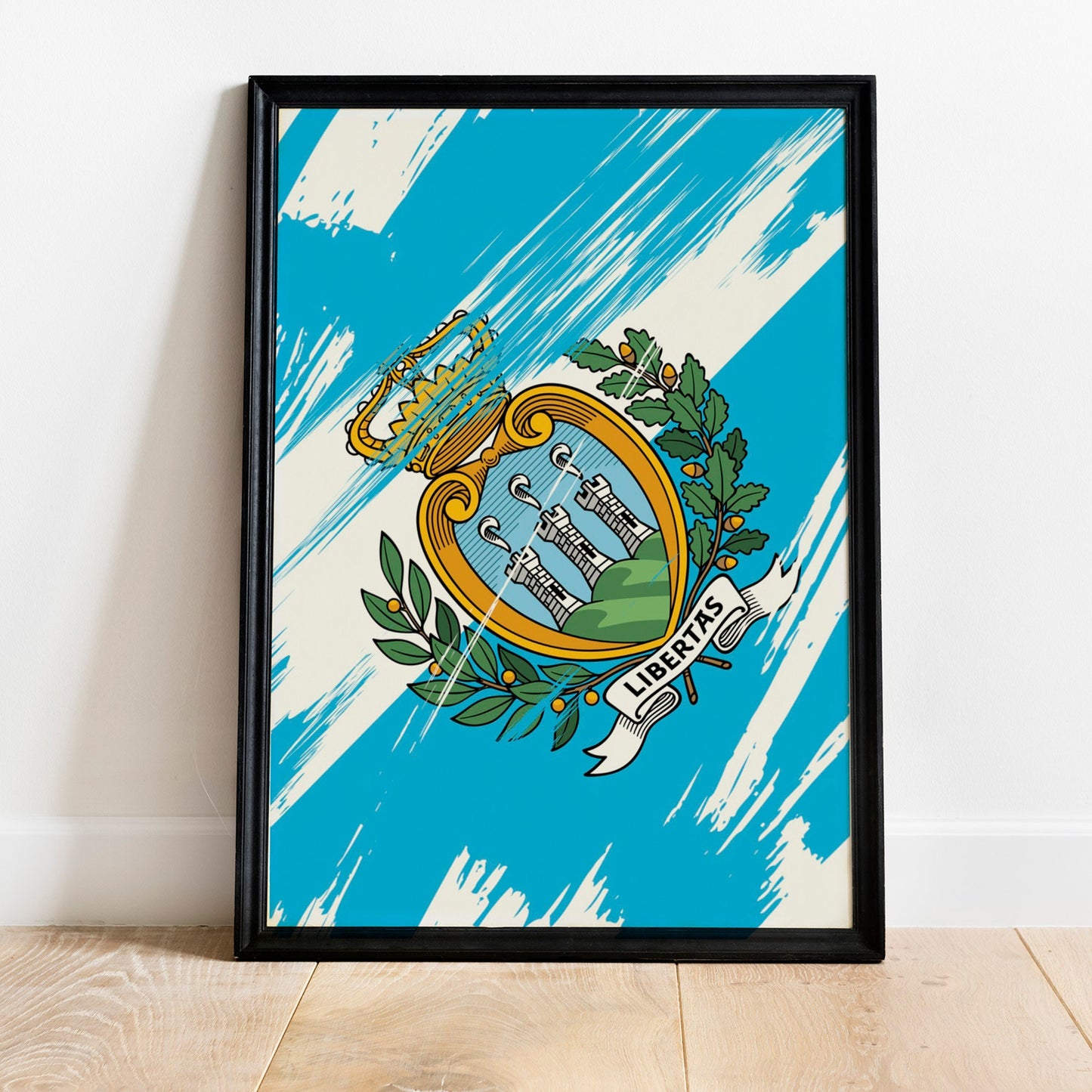 San Marino Flag Print | San Marino Poster | San Marino Wall art print | San Marino Home Decoration | Unframed