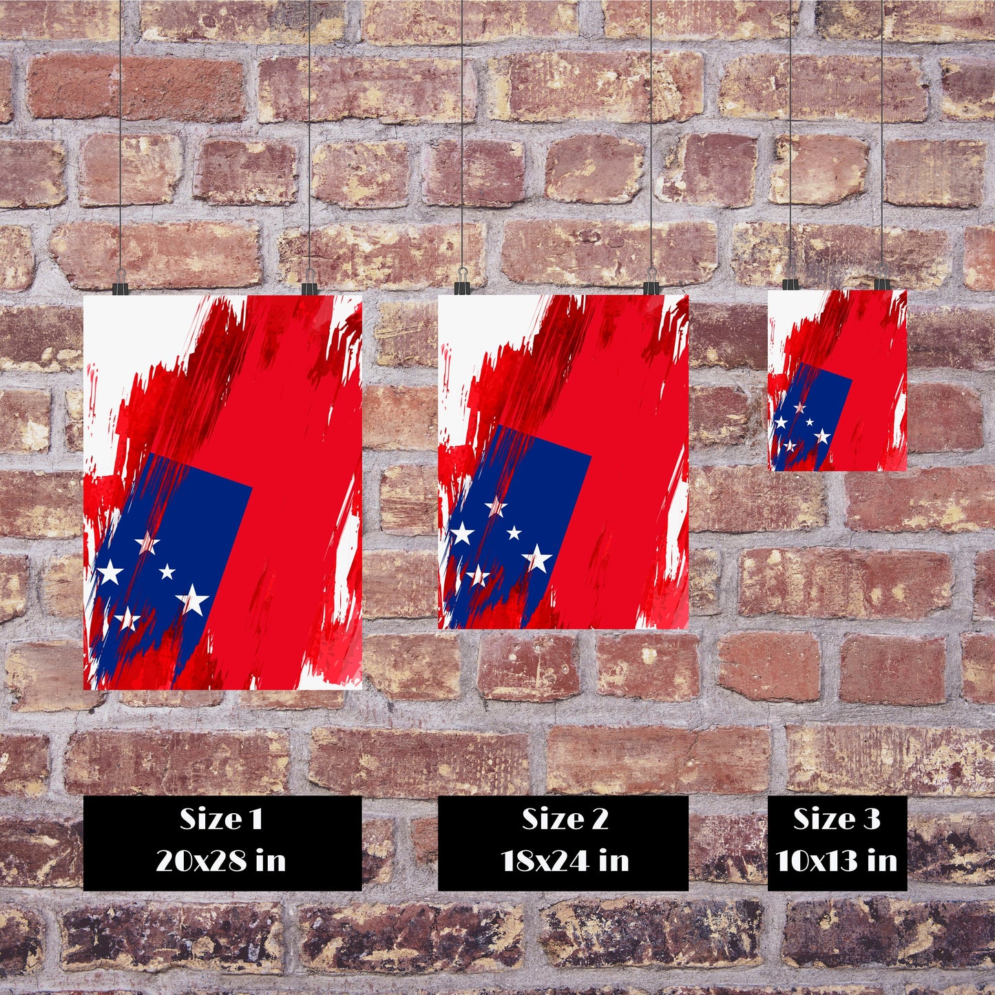 Samoa Flag Print | Samoa Poster | Samoa Wall art print | Samoa Home Decoration | Unframed