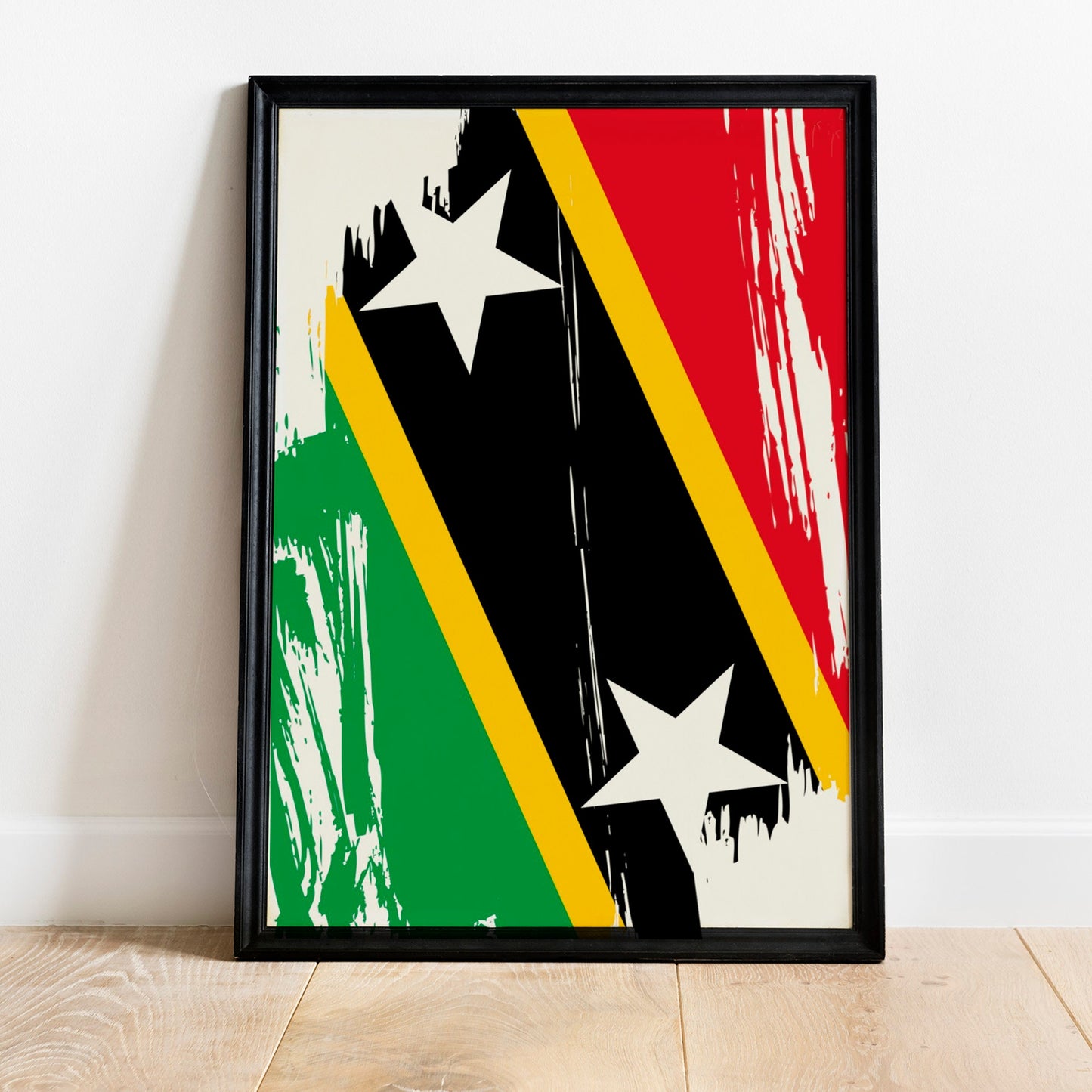 Saint Kitts and Nevis Flag Print | Saint Kitts and Nevis Poster | Saint Kitts and Nevis Wall art print | Unframed