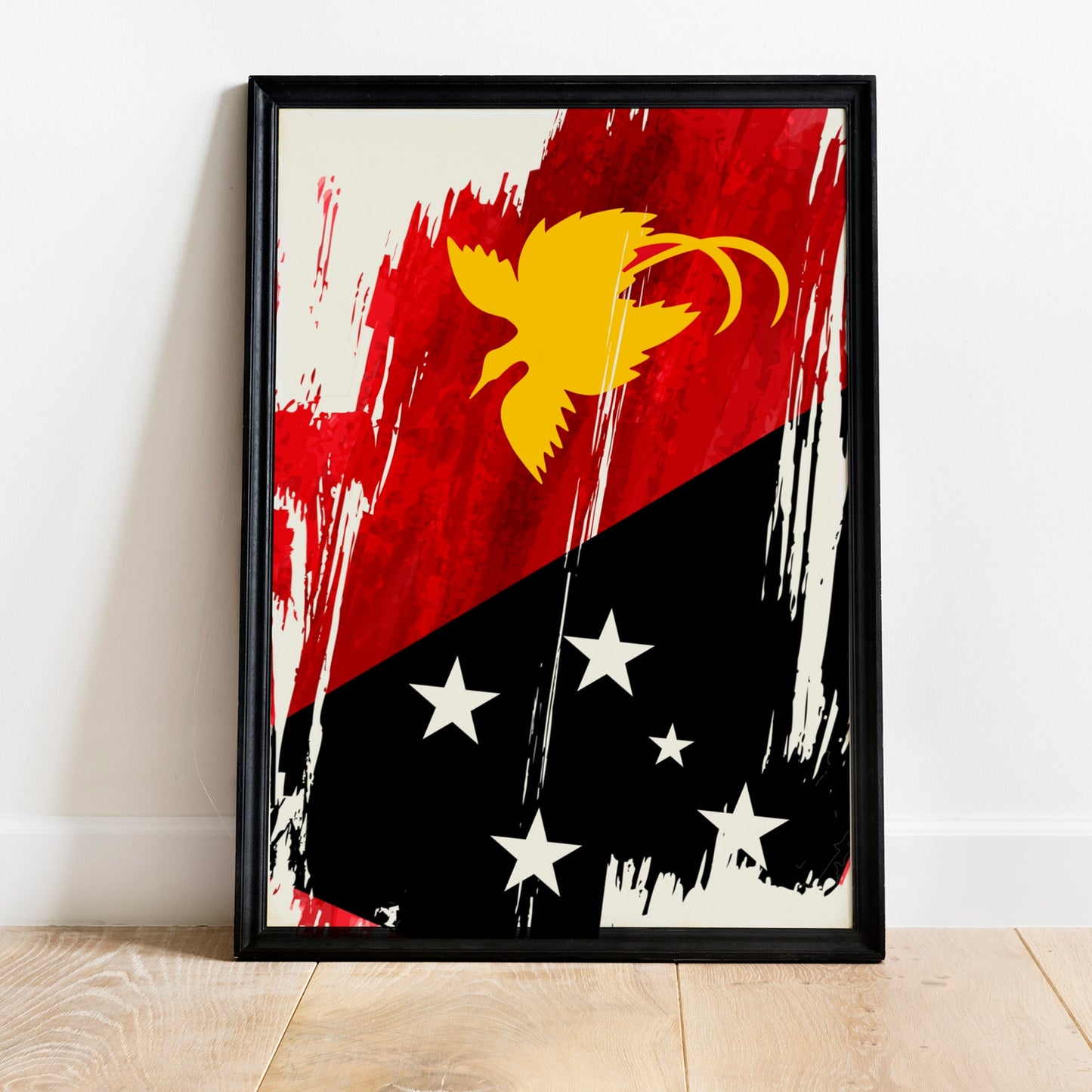 Papua New Guinea Flag Print | Papua New Guinea Poster | Papua New Guinea Wall art print | Papua New Guinea Home Decoration | Unframed