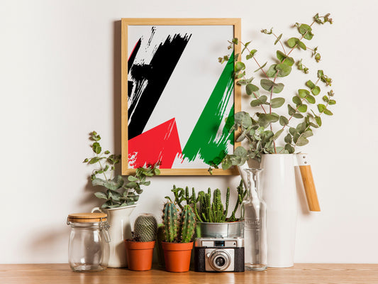 Palestine  Flag Print | Palestine  Poster | Palestine  Wall art print | Palestine  Home Decoration | Unframed