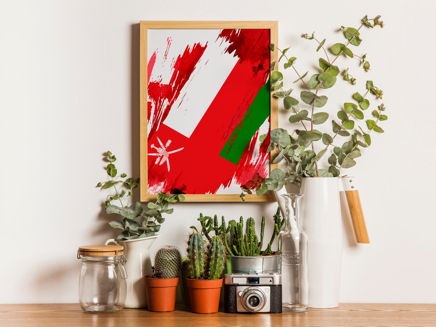 Oman Flag Print | Oman Poster | Oman Wall art print | Oman Home Decoration | Unframed