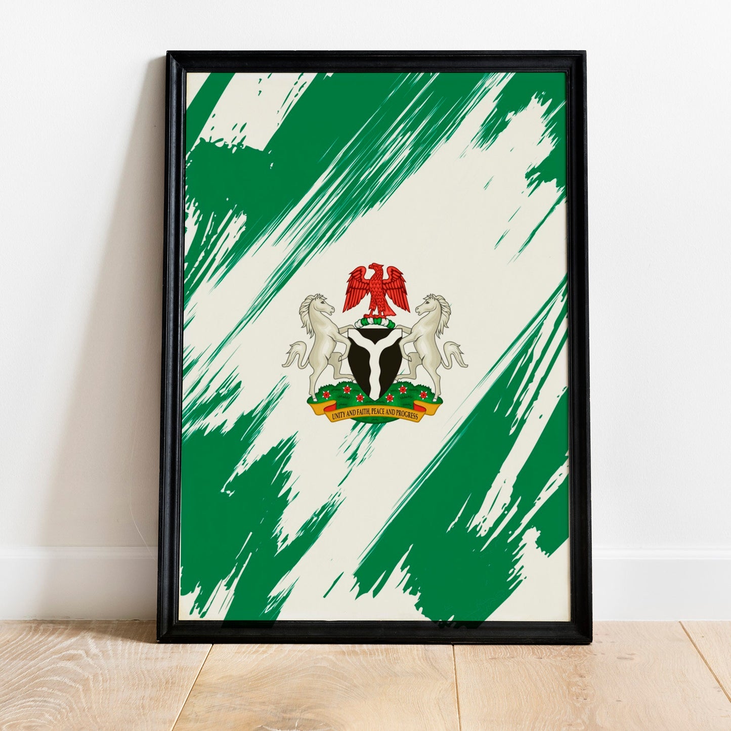 Nigeria Flag Print | Nigeria Poster | Nigeria Wall art print | Nigeria Home Decoration | Unframed