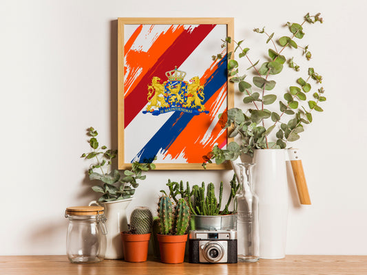 Netherlands Flag Print | Netherlands Poster | Netherlands Wall art print | Netherlands Home Decoration | Unframed