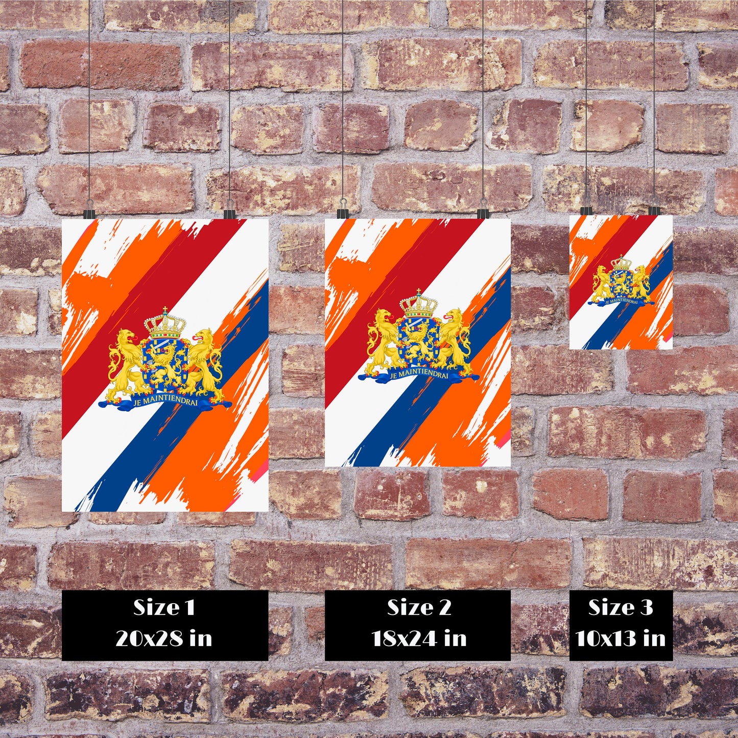 Netherlands Flag Print | Netherlands Poster | Netherlands Wall art print | Netherlands Home Decoration | Unframed