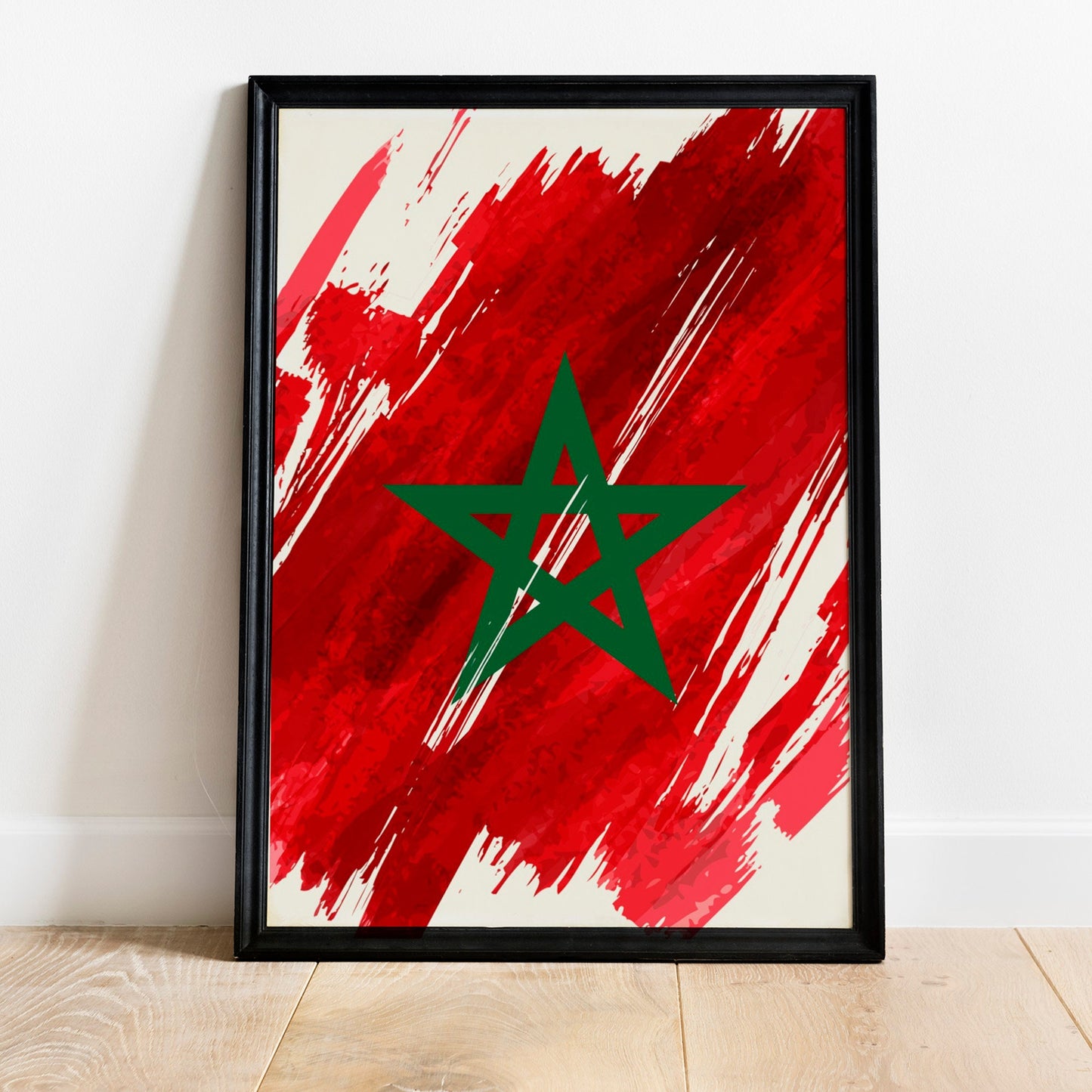 Morocco Flag Print | Morocco Poster | Morocco Wall art print | Morocco Home Decoration | Unframed