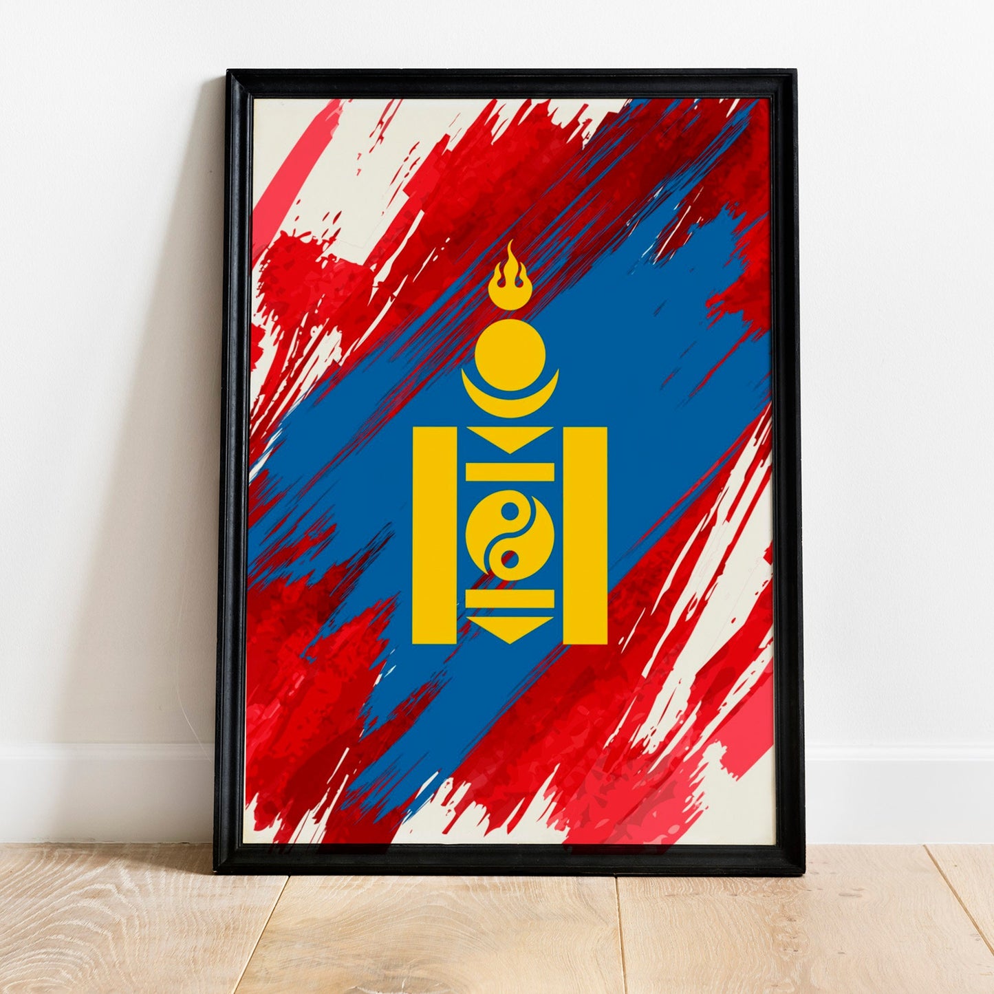 Mongolia Flag Print | Mongolia Poster | Mongolia Wall art print | Mongolia Home Decoration | Unframed