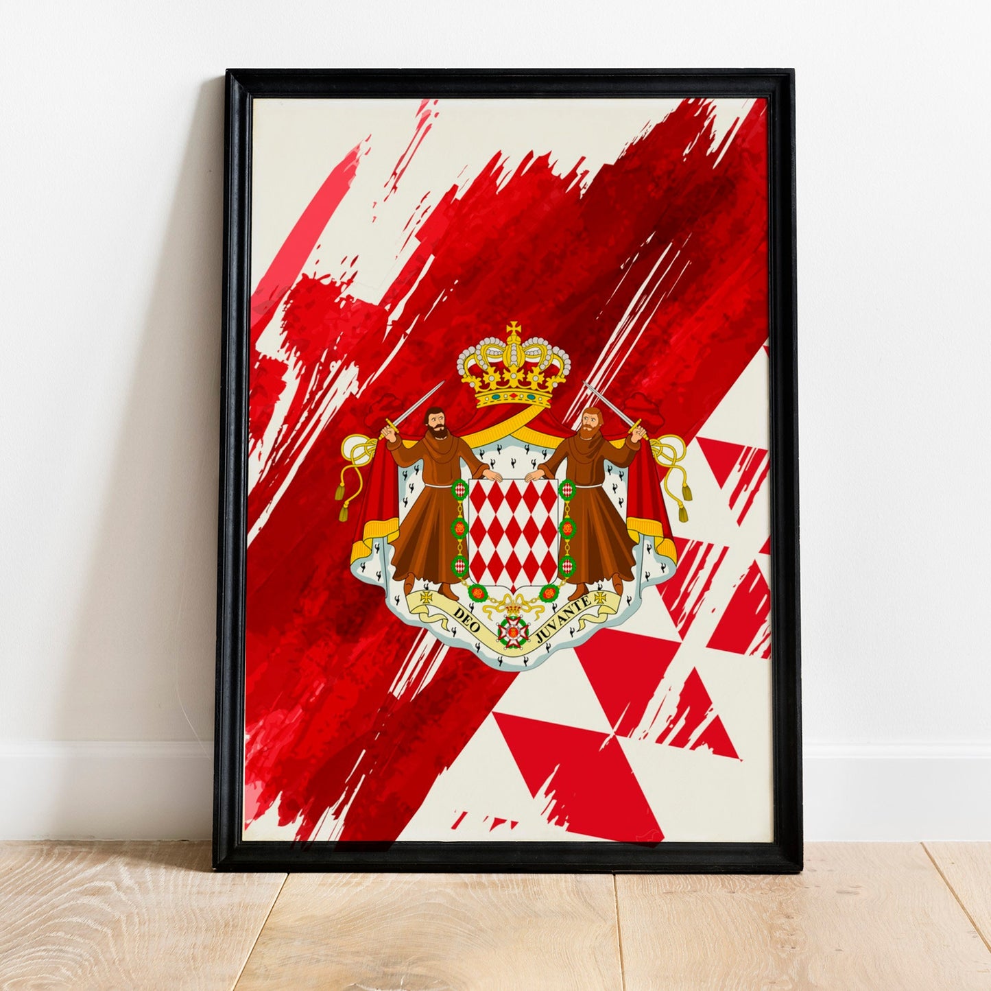 Monaco Flag Print | Monaco Poster | Monaco Wall art print | Monaco Home Decoration | Unframed