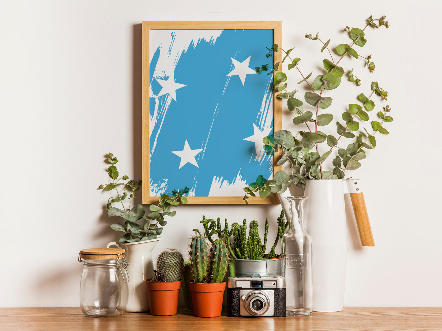 Micronesia Flag Print | Micronesia Poster | Micronesia Wall art print | Micronesia Home Decoration | Unframed