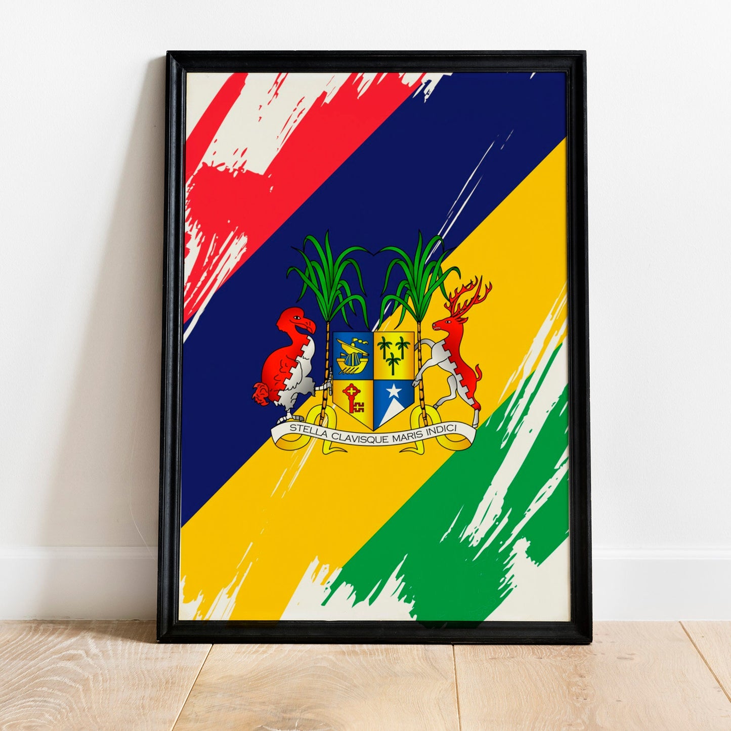 Mauritius Flag Print | Mauritius Poster | Mauritius Wall art print | Mauritius Home Decoration | Unframed