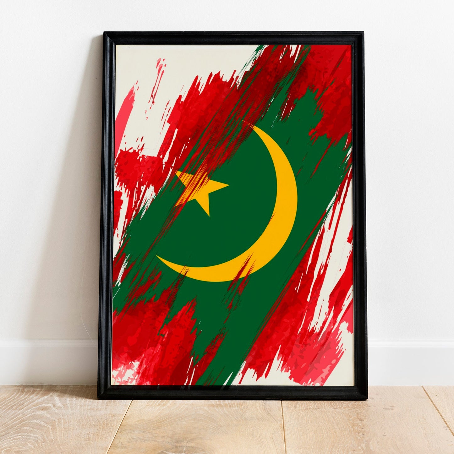 Mauritania Flag Print | Mauritania Poster | Mauritania Wall art print | Mauritania Home Decoration | Unframed