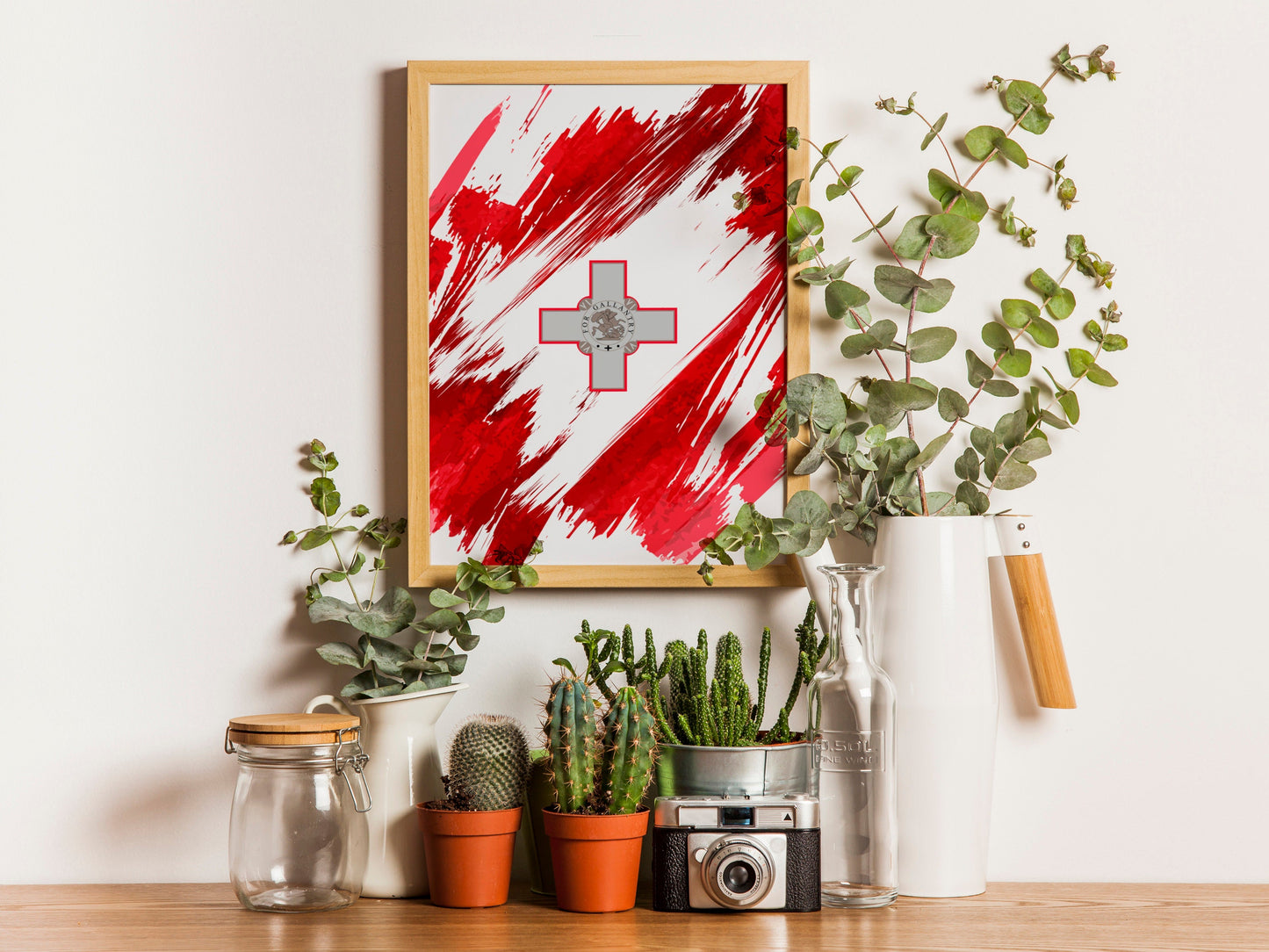 Malta Flag Print | Malta Poster | Malta Wall art print | Malta Home Decoration | Unframed