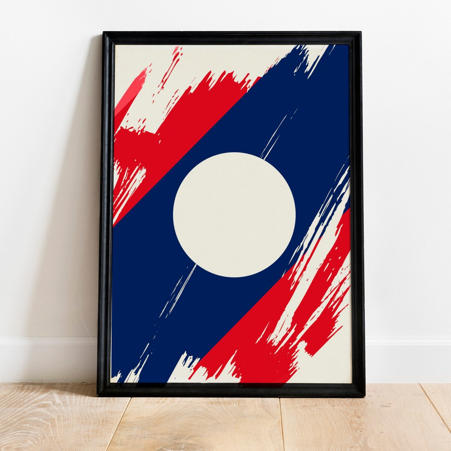 Laos Flag Print | Laos Poster | Laos Wall art print | Laos Home Decoration | Unframed