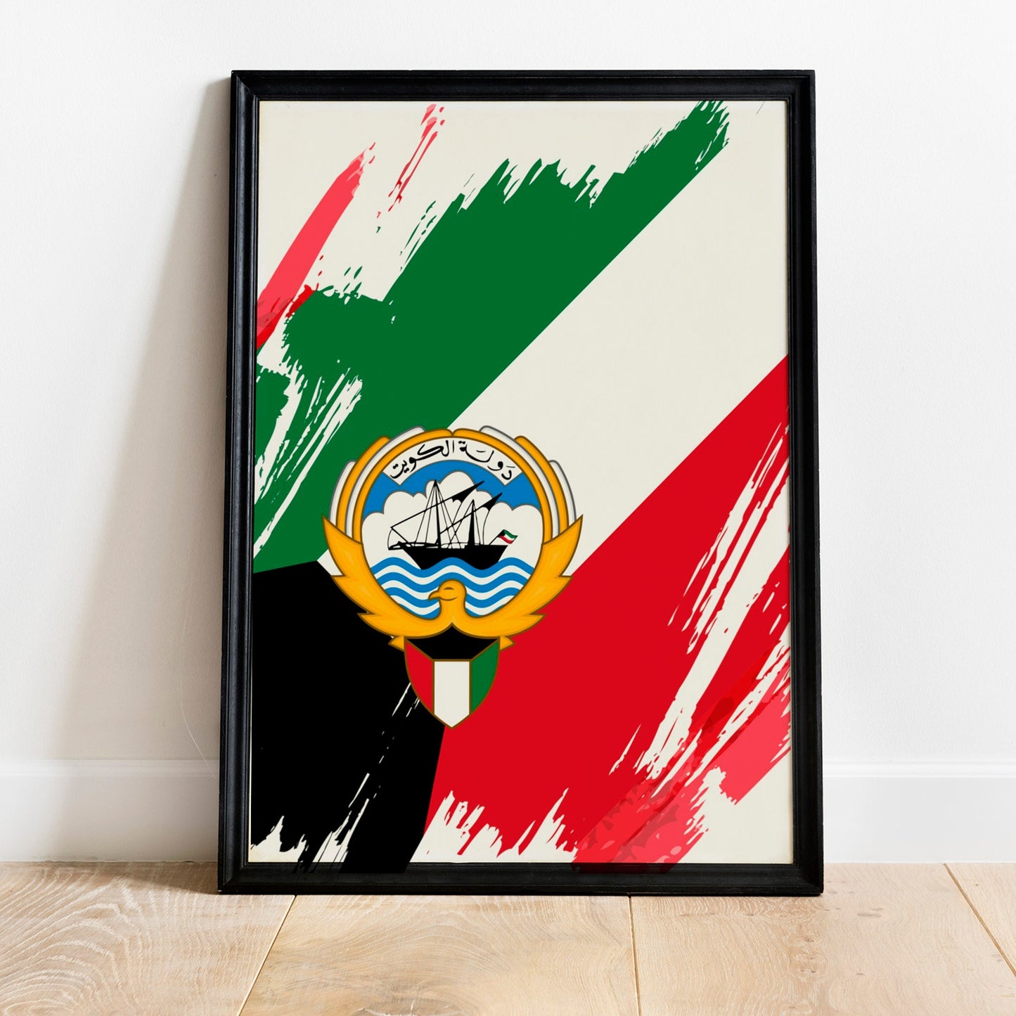 Kuwait Flag Print | Kuwait Poster | Kuwait Wall art print | Kuwait Home Decoration | Unframed