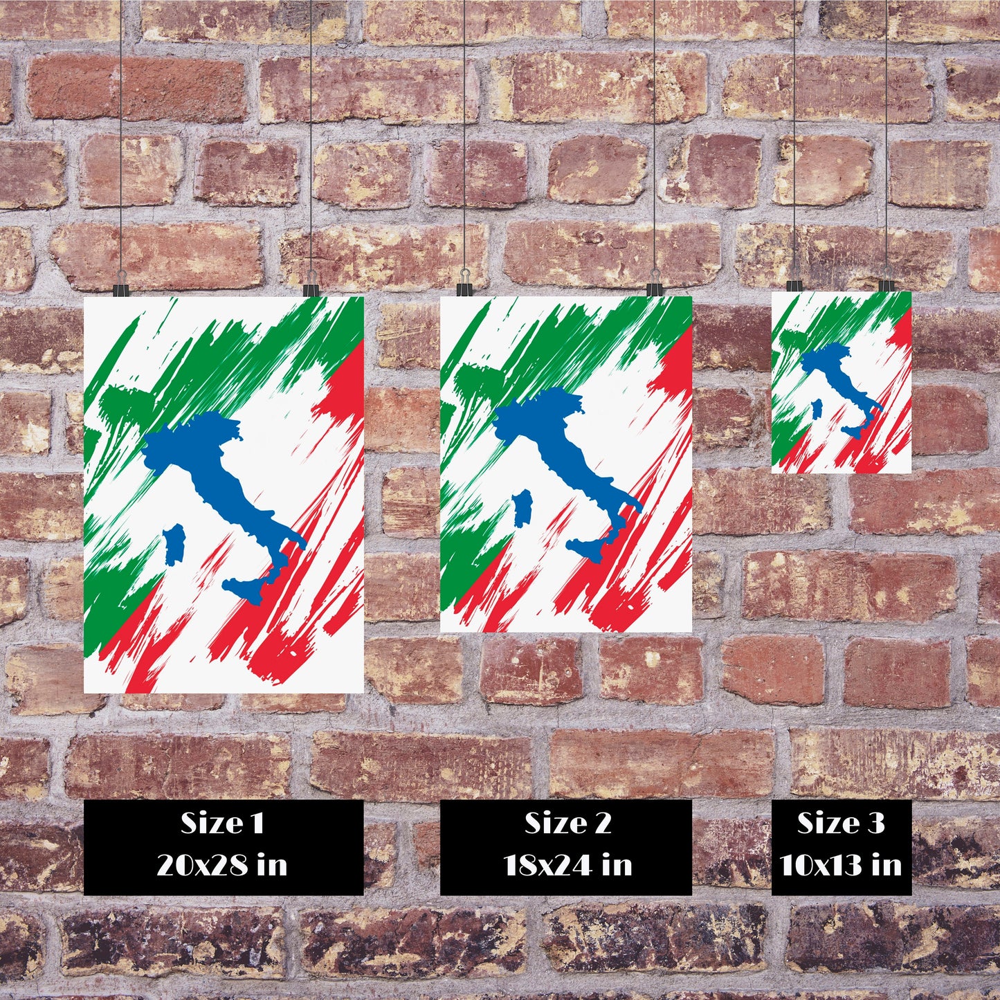 Italy Flag Print | Italy Poster | Italy Wall art print | Italy Home Decoration | Unframed